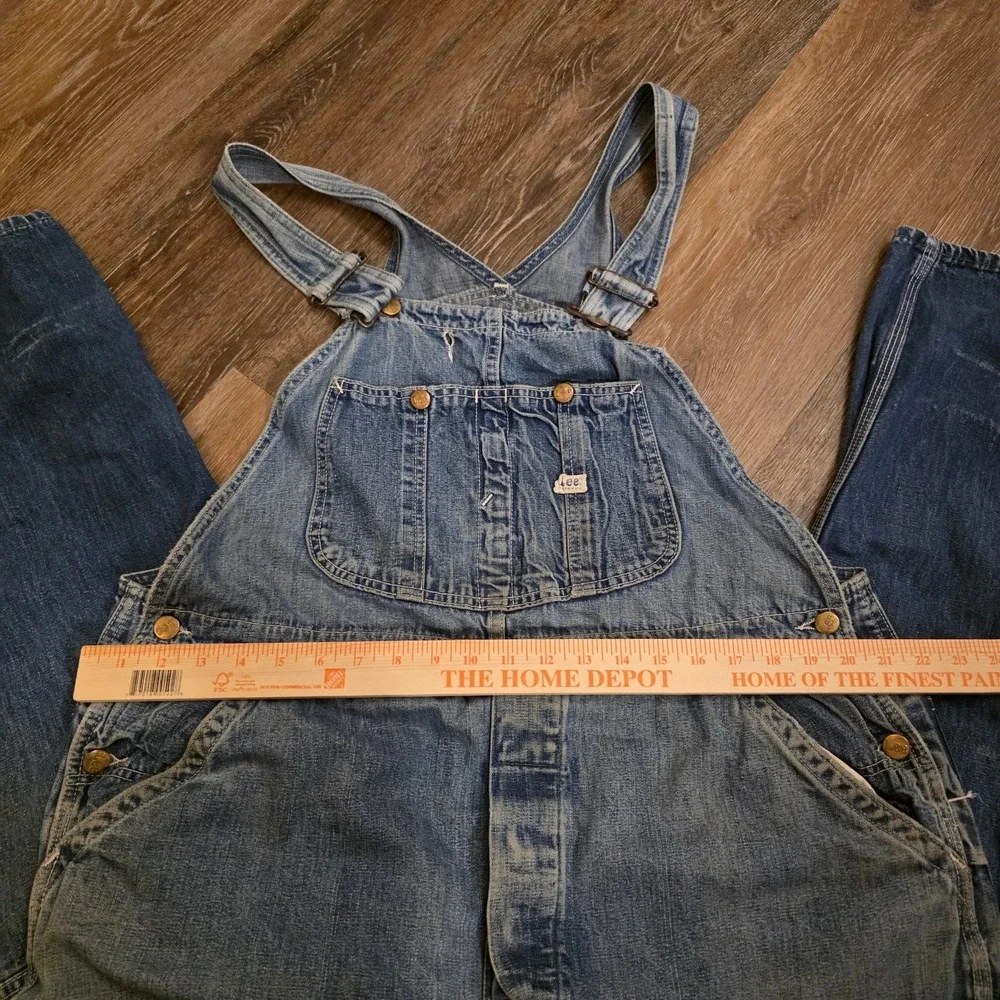 VTG Lee Denim‎ Overalls 1940s 1950s Sanforized Donut Buttons USA 29